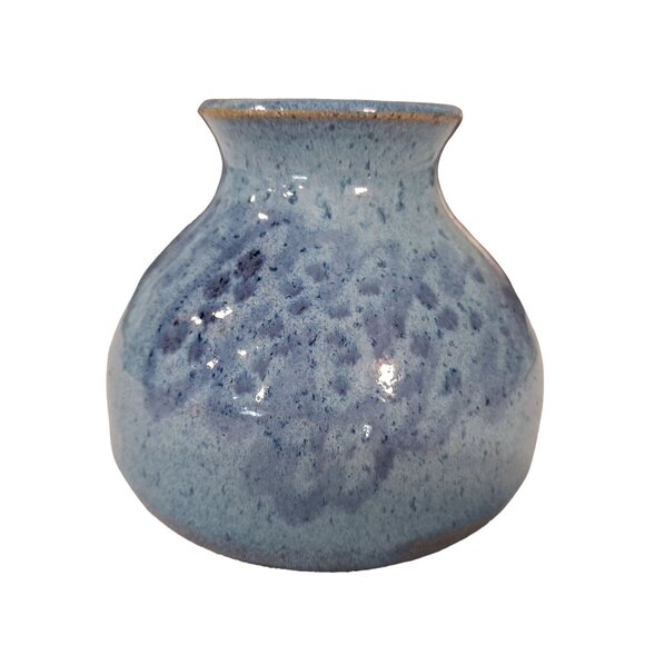 Sea Raven Potters Other - Vintage Studio Art Pottery Mottled Blue Vase Sea Raven Potters Rockport Mass